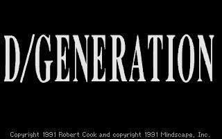 Title screen of D/Generation