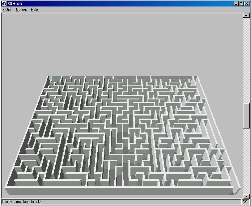 Title screen of 3D Maze
