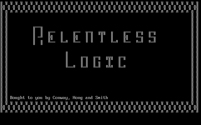 Title screen of Relentless Logic