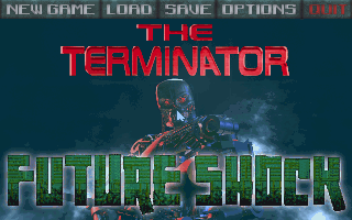 Title screen of The Terminator: Future Shock