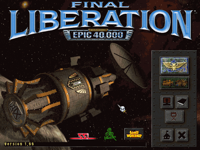 Title screen of Final Liberation: Warhammer Epic 40,000