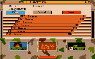 Title screen of Pacific Islands