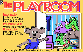 Title screen of The Playroom