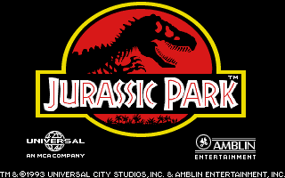 Title screen of Jurassic Park
