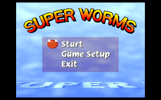 Title screen of Super Worms