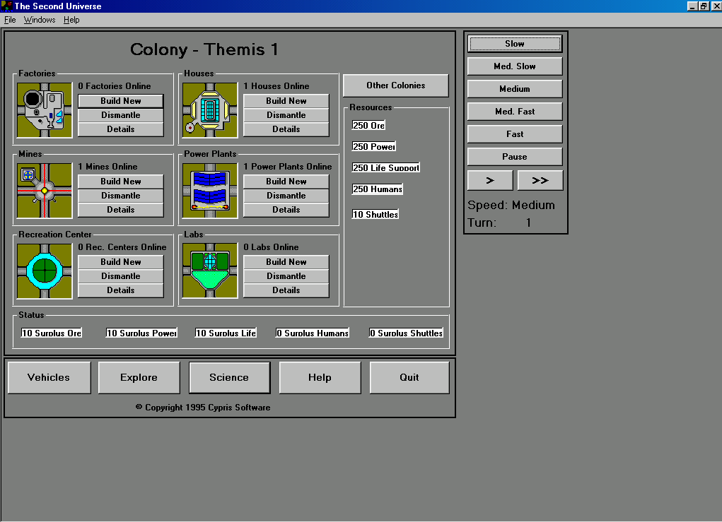 Gameplay of The Second Universe