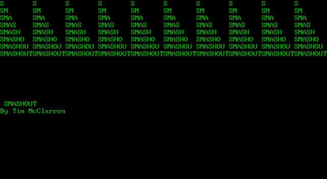 Title screen of Smashout