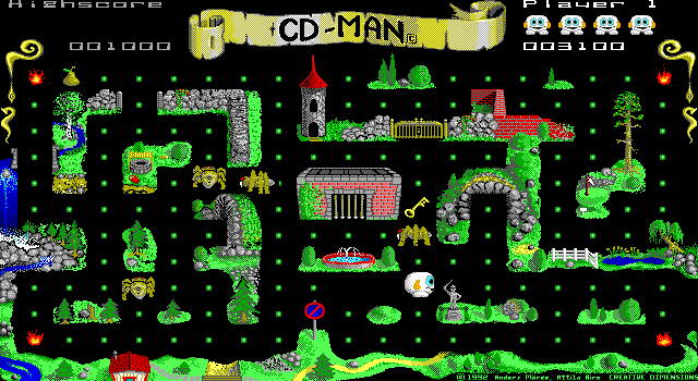 Gameplay of CD-Man Version 2.0