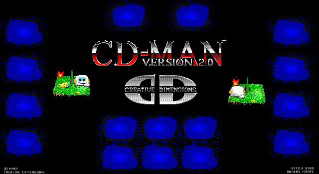 Title screen of CD-Man Version 2.0