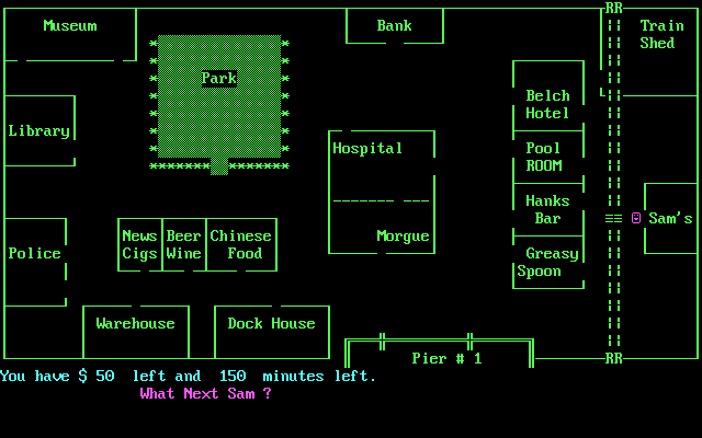 Gameplay of The Sam Spade Game