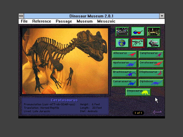 Gameplay of Smithsonian Institution: Dinosaur Museum