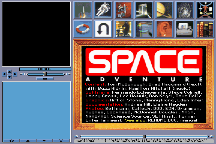 Title screen of Space Adventure (1992)