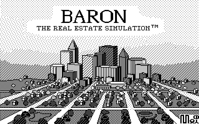 Title screen of Baron: The Real Estate Simulation