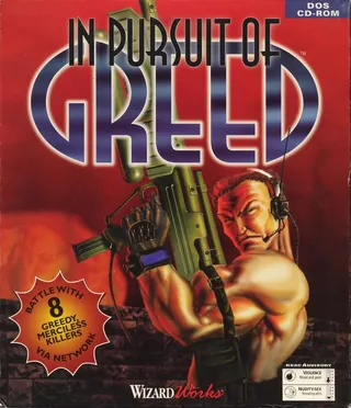 Box front of In Pursuit of Greed, United States