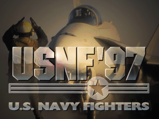 Title screen of Jane's Combat Simulations: U.S. Navy Fighters '97