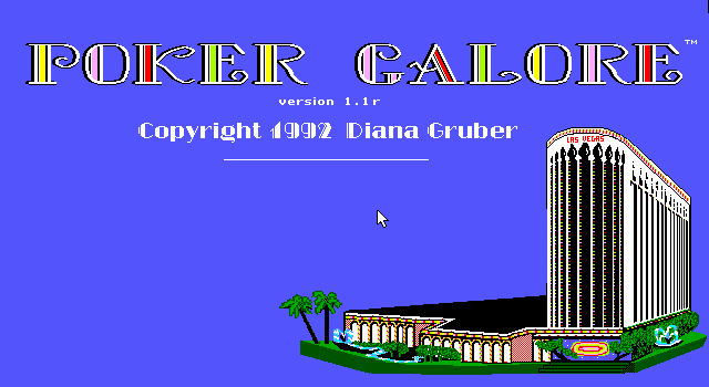 Title screen of Poker Galore