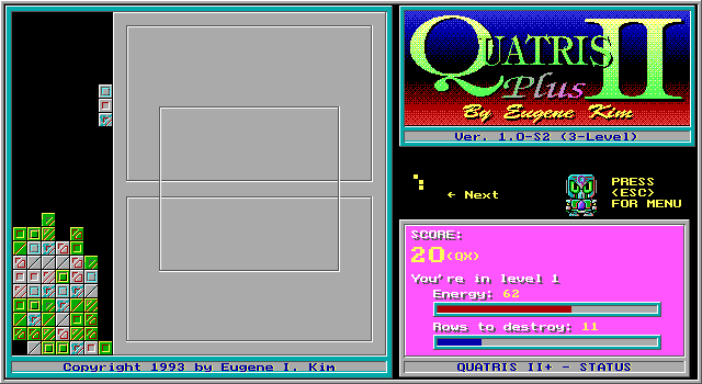 Gameplay of Quatris II+
