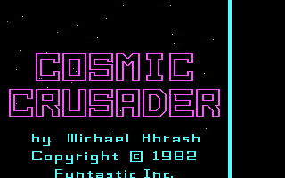Title screen of Cosmic Crusader
