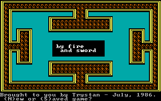 Title screen of By Fire & Sword