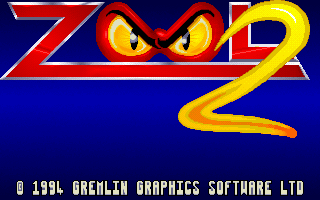Title screen of Zool 2