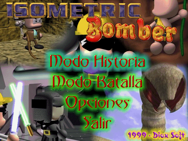 Title screen of Isometric Bomber