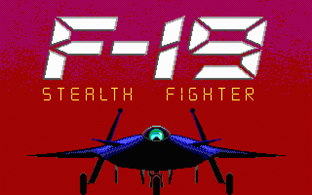 Title screen of F-19 Stealth Fighter