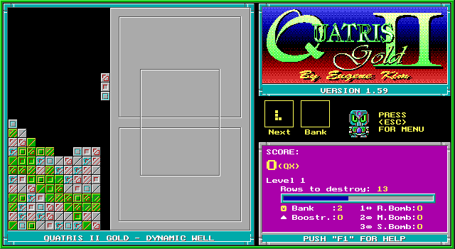Gameplay of Quatris II Gold