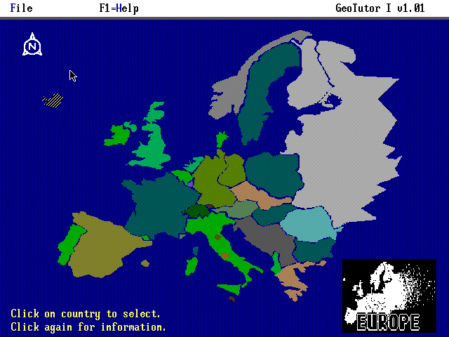 Title screen of GeoTutor 1: Europe