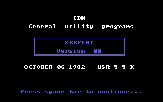 Box front of Serpent