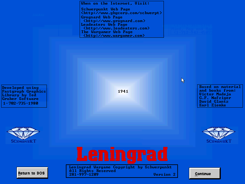 Title screen of Leningrad