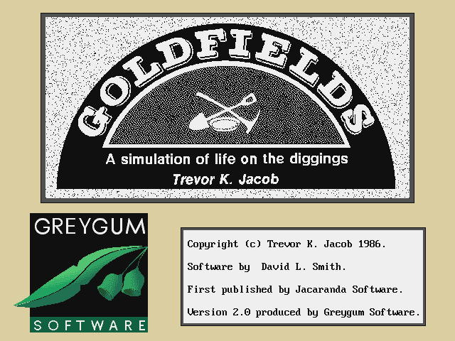Title screen of Goldfields