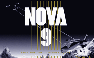 Title screen of Nova 9: The Return of Gir Draxon