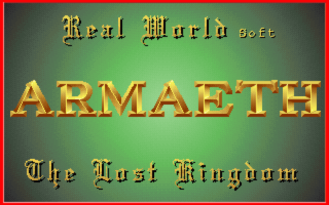 Title screen of Armaëth: The Lost Kingdom