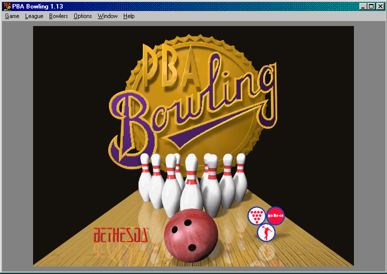 Title screen of PBA Bowling
