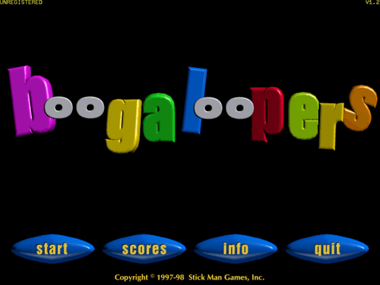 Title screen of Boogaloopers