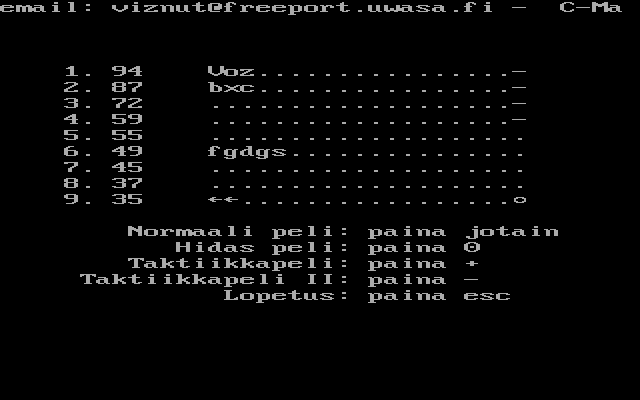 Title screen of C-Mato