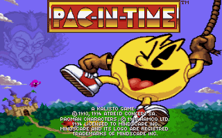 Title screen of Pac-In-Time