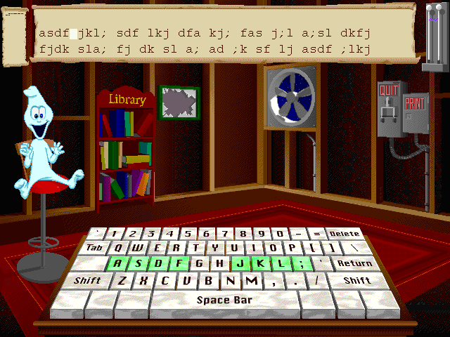Gameplay of Dream Team: Kid's Typing