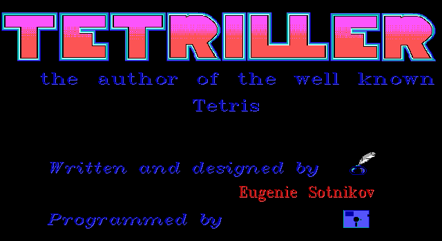 Title screen of Tetriller