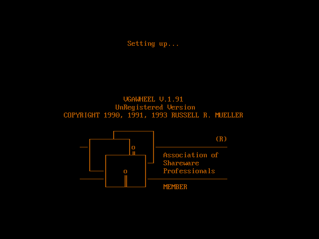 Title screen of VGAWHEEL
