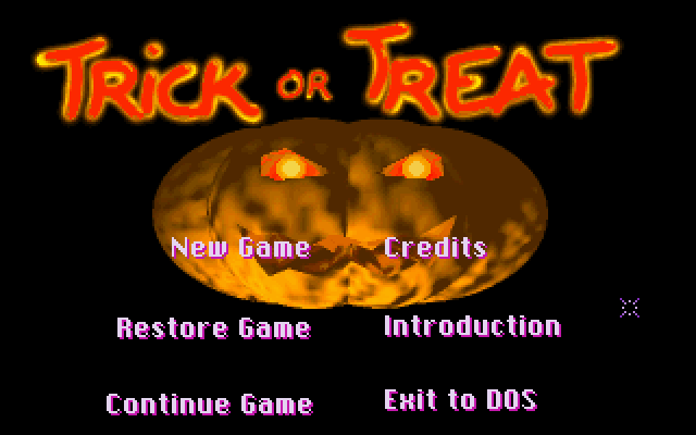 Title screen of Trick or Treat