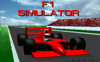 Title screen of F1 Simulator