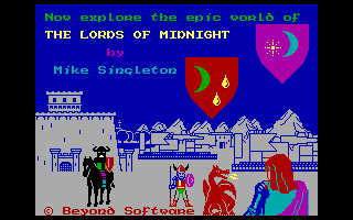 Title screen of The Lords of Midnight