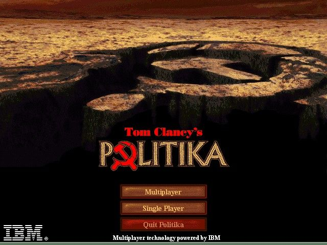 Title screen of Tom Clancy's Politika