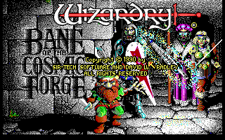 Title screen of Wizardry VI: Bane of the Cosmic Forge