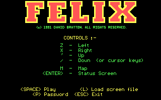 Title screen of Felix