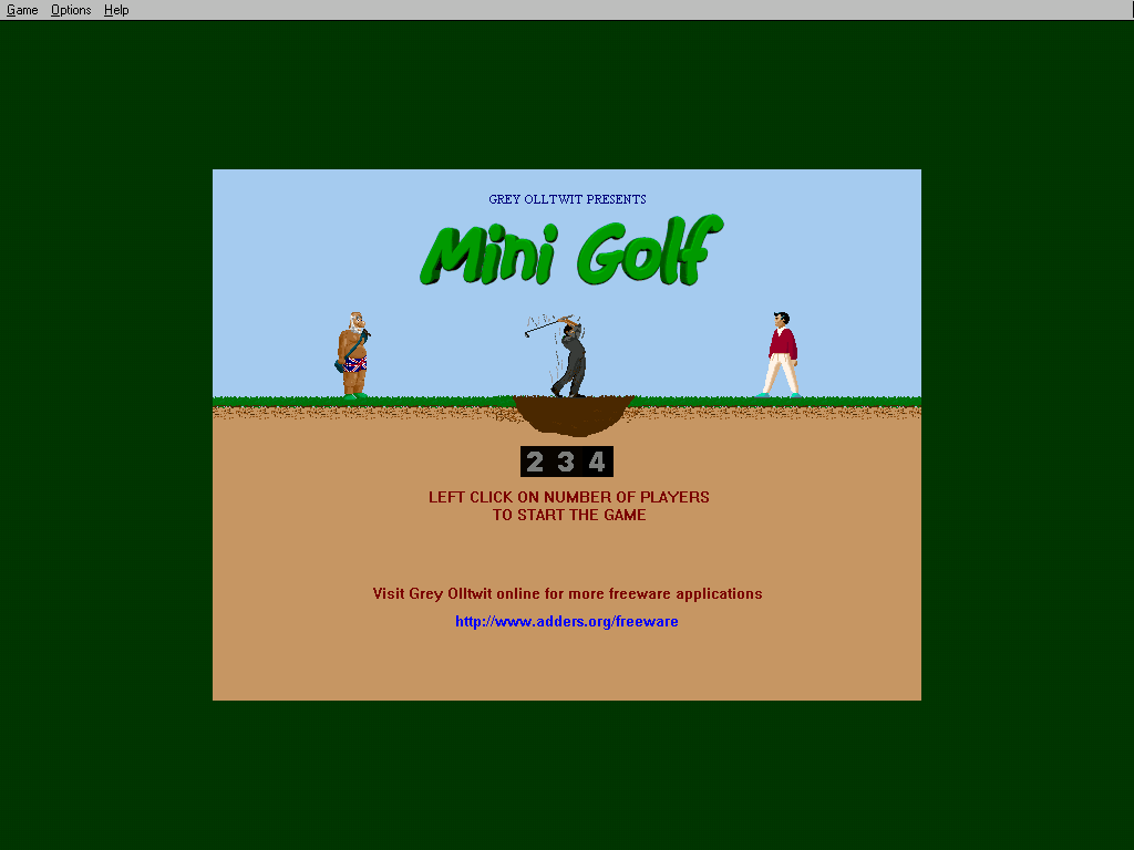Title screen of Mini Golf