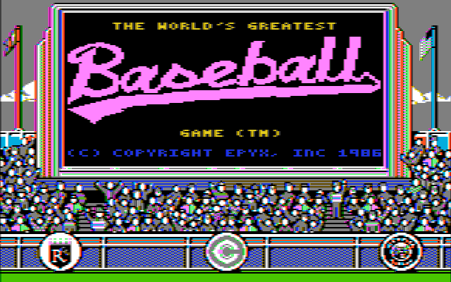 Title screen of The World's Greatest Baseball Game
