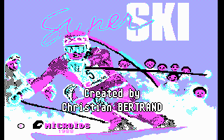 Title screen of Downhill Challenge