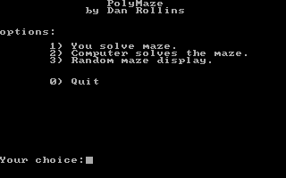 Title screen of PolyMaze
